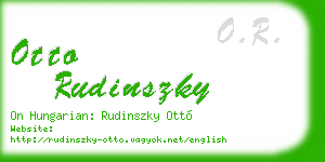 otto rudinszky business card